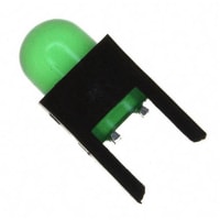 Lumex Indicator, LED PCB Thru-Hole Bulb T-1 3/4 Green Green Diffused Round Angl 60deg