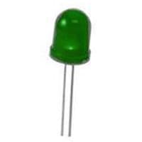 Lumex Optoelectronic, LED;Green;Size, 10mm;Wavelength, 565nm;120mcd;Diffused