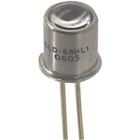 Luna Optoelectronics Diode, Photo, SAR 400 to 1100nm, Id 100nA, Isc 70uA, Voc 0.4V, TO-46, Tr 1us, Tf 1.5us