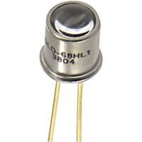 Luna Optoelectronics Diode, Photo, SAR 400 to 1100nm, Id 1nA, Isc 70uA, Voc 0.4V, TO-46, Tr 1us, Tf 1.5us