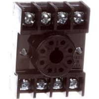 Macromatic Relay Socket, 8 Pin Octal, 2 Pole, 600 V, 10 A, 35 mm DIN Rail/Panel Mount