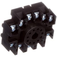 Macromatic Relay Socket, 11 Pin Octal, 3 Pole, 300 V, 10 A, DIN Rail/Panel Mount, Wire Clamp