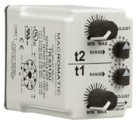 Macromatic Time Delay Relay, Plug-in, Cycle (Off 1st), 24-240VAC/12-125VDC, 0.05S-100H