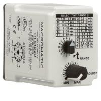 Macromatic Time Delay Relay, Plug-in, Watchdog Power trigger, 24-240VAC, 0.05S-100H