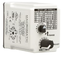 Macromatic Time Delay Relay, Plug-in, Single Shot, 24-240VAC/12-125VDC, 0.05S-100H