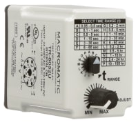 Macromatic Time Delay Relay, Plug-in, Interval On, 24-240VAC/12-125VDC, 0.05S-100H