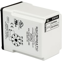 Macromatic Phase Monitoring Relay, 190-500 VAC, SPDT, 10A/277V, 8-Pin Octal, PCP Series