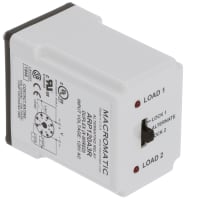 Macromatic Relay, DPDT, 10 A, 120, Duplex Alternating, 1/2 HP at 240 VAC, 1000 Megohms