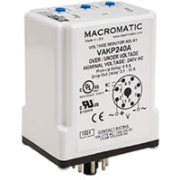 Macromatic Voltage Monitoring Relay, 240 VAC, DPDT, 10A, 8-Pin Octal, VAKP Series