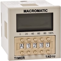 Macromatic Relay, E-Mech, Time Delay, Multi-Mode, DIGITAL SET, 24-240 VAC/DC, DPDT