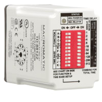 Macromatic Relay, E-Mech, Time Delay, Multi Function, Digital Set, 120VAC/DC, 11 PIN OCTAL