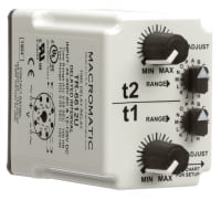 Macromatic Time Delay Relay, Plug-in, Delayed Interval, 24-240VAC/12-125VDC, 0.05S-100H