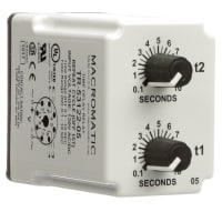 Macromatic RELAY, E-Mech, Time Delay, Repeat Cycle (Off First), 120 VAC/DC, 10A, DPDT, .1-10SEC