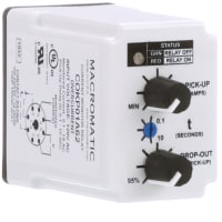 Macromatic Current Monitoring Relay, 120 VAC, SPDT, 10A/240V, 8-Pin Octal, COKP Series