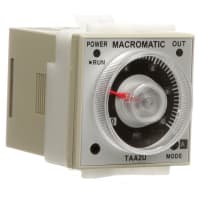 Macromatic Relay, E-Mech, Timing, Multi-Mode, Analog set, 100-240VAC, 24-240VDC, SPDT