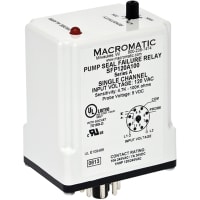 Macromatic Seal Monitoring Relay, 120 VAC, SPDT, 10A/240VAC, 8-Pin Octal, SFP Series