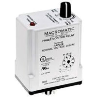 Macromatic Phase Monitoring Relay, 208 VAC, SPDT, 10A/277V, 8-Pin Octal, PAP Series