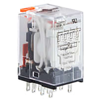 Macromatic Relay, General Purpose, LED, Blade Terminals, 12A, 120VAC, 4 Pole, GB Series