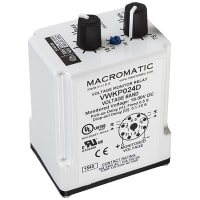 Macromatic Voltage Monitoring Relay, 120 VAC, DPDT, 10A/240V, 8-Pin Octal, VWKP Series