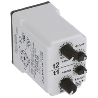 Macromatic Time Delay Relay, Plug-in, Tr. Delayed Interval, 24-240VAC/12-125VDC, 0.05S-100H