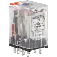 Macromatic Relay, General Purpose, LED, Blade Terminals, 12A, 120VAC, 3 Pole, GB Series