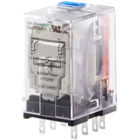 Macromatic Relay, General Purpose, LED, Blade Terminals, 12A, 24VDC, 2 Pole, GB Series