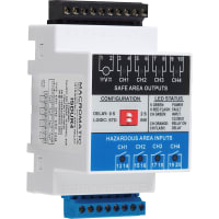 Macromatic Relay, 60 MM Intrinsically Safe 4 Channel