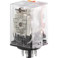 Macromatic Relay, General Purpose, Octal Terminals, LED, 120VAC, 10A, 2 Pole