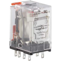 Macromatic Relay, General Purpose, LED, Blade Terminals, 12A, 120VAC, 2 Pole, GB Series