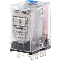 Macromatic Relay, General Purpose, LED, Blade Terminals, 12A, 24VDC, 3 Pole, GB Series