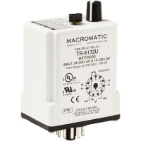 Macromatic Time Delay Relay, Plug-in, Watchdog, 24-240VAC/12-125VDC, 0.05S-100H