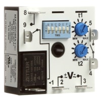 Macromatic RELAY, E-Mech, Time Delay, Multi-Funct, 24-240VAC & 12-25VDC, 0.1 sec-1, 000 min, cube