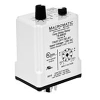 Macromatic RELAY, E-Mech, Time Delay, True Off Delay, 12V AC/DC 10A DPDT, .05SEC-30MIN