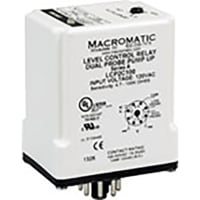 Macromatic Level Control Relay, Plug-in, Pump Up Dual Probe, 120VAC, 4.7K-100KOhms