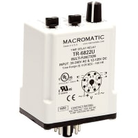 Macromatic Time Delay Relay; Plug-in; Multi-Function (4); 24-240VAC/12-125VDC; 0.05S-100H