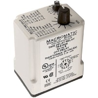 Macromatic Relay, 10 A, 240 VAC/28 VDC, 0.1 Sec. to 120 Min, 2000 V (Insulation), DPDT