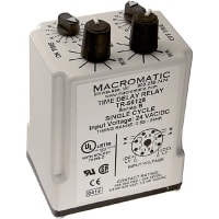 Macromatic Relay, Time Delay, 24, 2000 V, 24 hr (Max.), Programmable, 8-Pin Octal, Plug-In