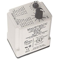 Macromatic Relay, E-Mech, Time Delay, Off Delay, DPDT, 10A, 120AC/DC, .1 sec-2 hr, 11 Pin