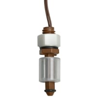 Madison Company Subminiature Float Switch, PP, 3/8" Bulkhead, NO, 0.75 SG, M3226 Series