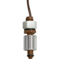 Madison Company Subminiature Float Switch, PP, 3/8" Bulkhead, Normally Closed, M3326 Series