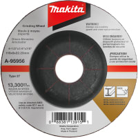 Makita INOX Grinding Wheel, 36 Grit, 4-1/2" X 1/4" X 7/8