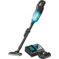 Makita Vacuum Kit, Brushless, 3 Speed, Cordless, Lithium-Ion, 18V, 2.0Ah, LXT Series