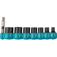 Makita Impact Socket Set with Standard Socket Adapter, 8 Pc. 1/4", Impact XPS Series