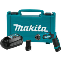 Makita Hex Driver, 1/4", Drill Kit with Auto?Stop Clutch, Lithium-Ion, 7.2V, 1.5Ah