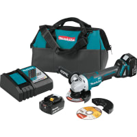 Makita Grinder, W/Brake, Brushless, 5", Kit, Lithium-Ion, 18V, 5.0Ah, LXT Series