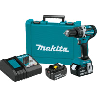 Makita Hammer Driver Drill, 1/2", Kit, Brushless, Lithium-Ion, 18V, 5.0Ah, LXT Series