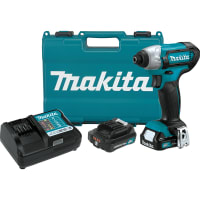 Makita Impact Driver, Kit, Cordless, Lithium-Ion, 12V, 2.0Ah, CXT Series