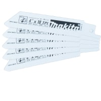 Makita Metal Cutting Recipro Saw Blade, 4", 18TPI, 5/pk