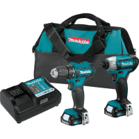 Makita Driver Drill, Impact Drive, Combo Kit, Lithium-Ion, 12V, 1.5Ah, CXT Series