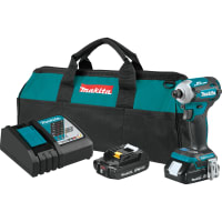 Makita Impact Driver Kit, 1/4", Quick Shift 4 Speed, Lithium-Ion, 18V, 2.0Ah, LXT Series